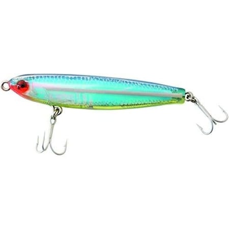 Mirrolure Mirrominnow Suspending Twitchbait, 3 14, 38 Oz, Blue BackChartreuse BellySilver 19MR-CHBL